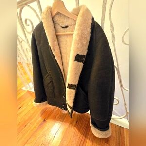 Vintage German wool shearling coat